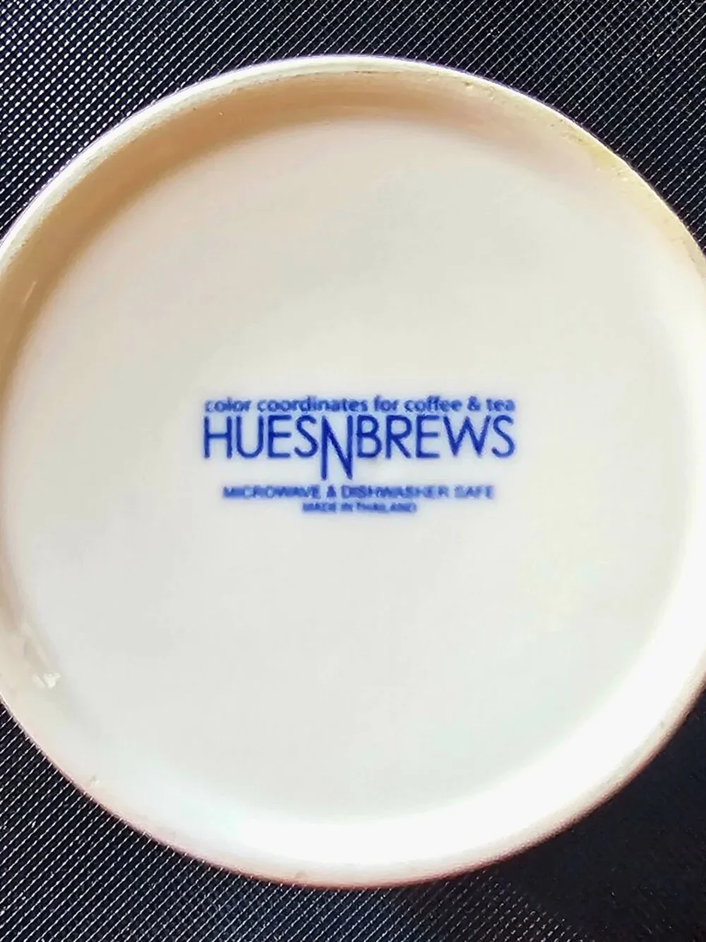 HUES N BREWS ~ Black Cat Coffee/Tea Mug ~ BLUE ~ Siamese Kitty Tea Strainer
